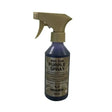 Purple liquid spray bottle with beige trigger labeled gold label purple spray by trilanco for minor cuts care