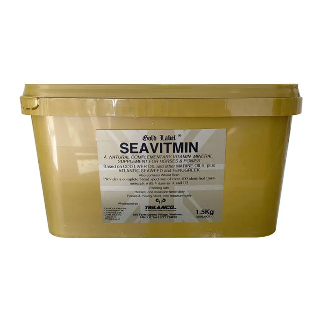 Gold Label Seavitmin 1.5kg Horse Supplements Barnstaple Equestrian Supplies