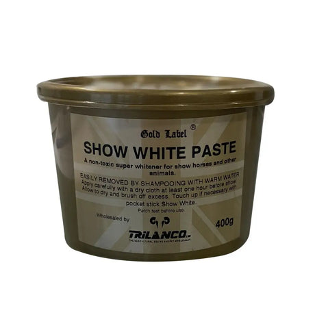 Gold Label Show White Paste Horse Make Up Barnstaple Equestrian Supplies