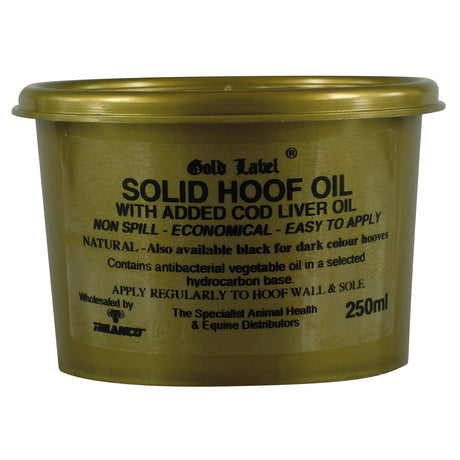 Gold Label Solid Hoof Oil Natural  Barnstaple Equestrian Supplies