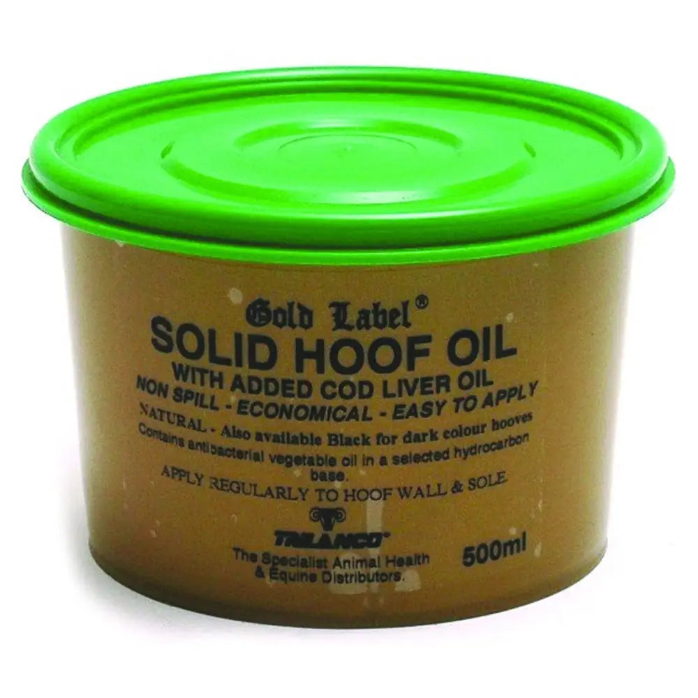 Gold Label Solid Hoof Oil Natural 250ml Hoof Oil Barnstaple Equestrian Supplies