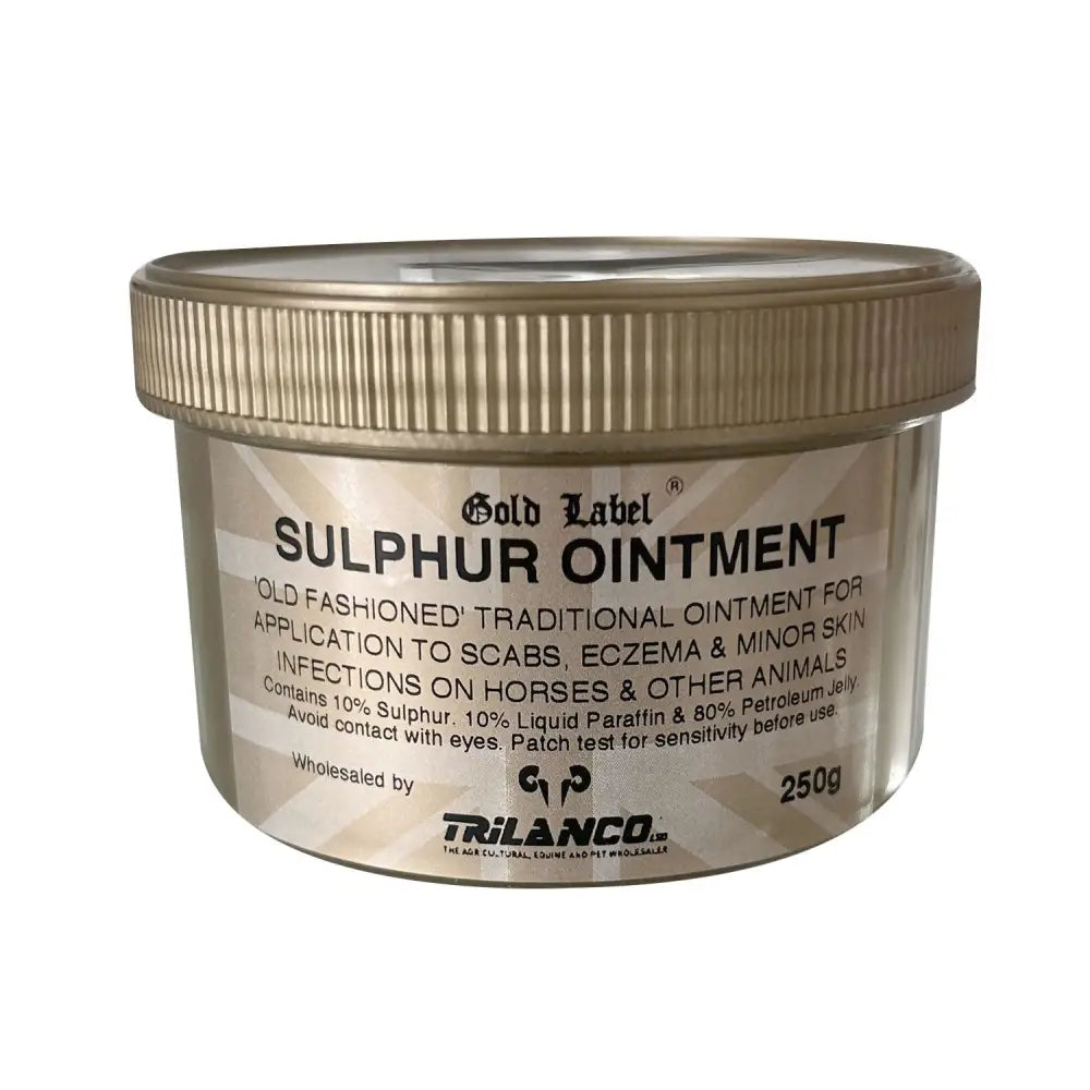 Gold Label Sulphur Ointment 250g Skin Care Creams Barnstaple Equestrian Supplies