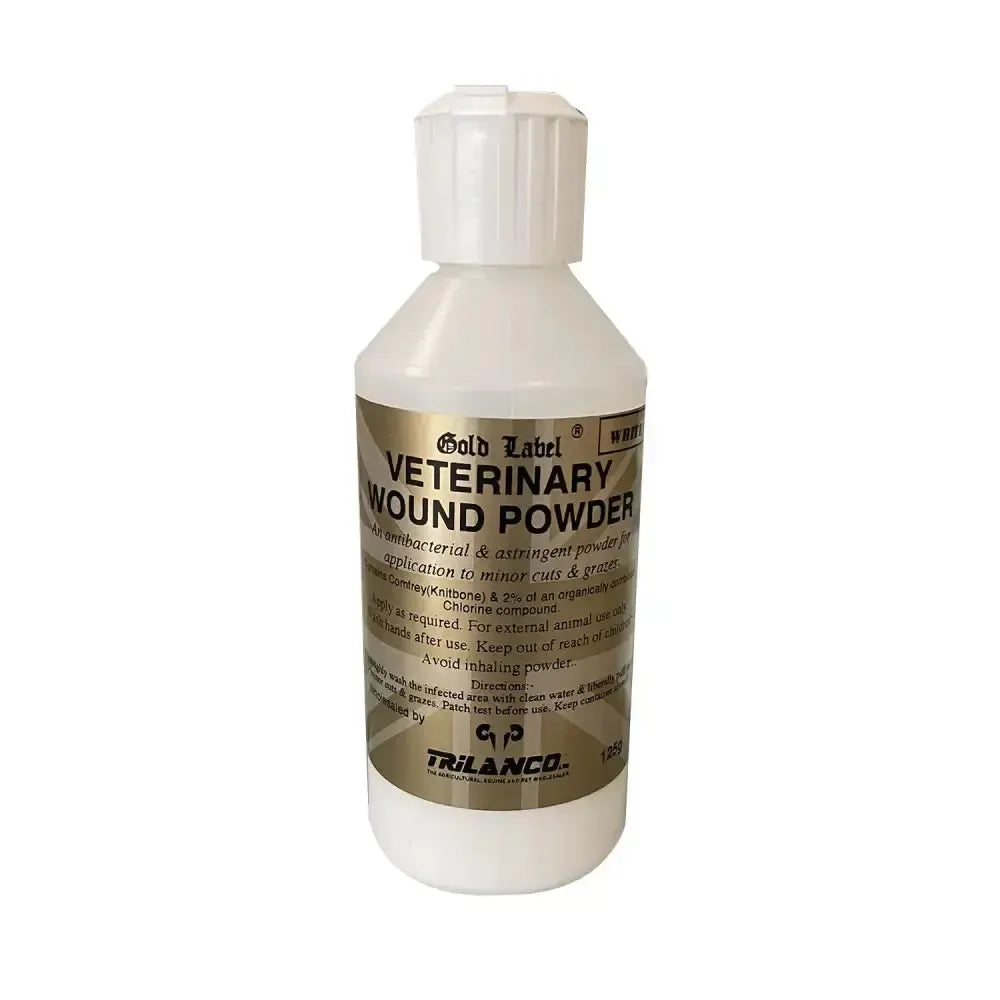 Gold Label Veterinary Wound Powder 125 GM White Wound Care