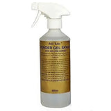 White plastic spray bottle of gold label wondergel 500ml with comfrey to aid healing process for horses skin