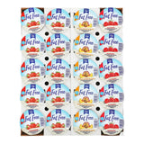 A carton of golden acre fat free fruit yogurts in assorted flavors like strawberry and raspberry perfect with jimmys iced coffee