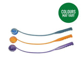 Three colorful flexible cat toys with textured handles from good boy fetch perfect for playful cats