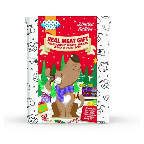 Good Boy Real Meat Gift Tin 165g Dog Toys