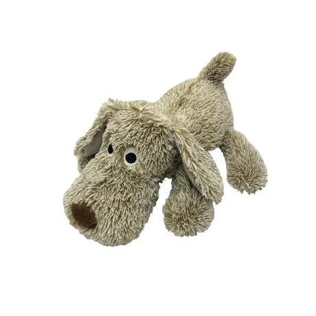 Good boy soft fluffy dog beige plush toy with long floppy ears and a brown nose is super soft and cuddly