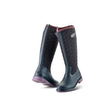 Black and purple quilted grubs skyline boots with sleek modern design perfect for country style riding use