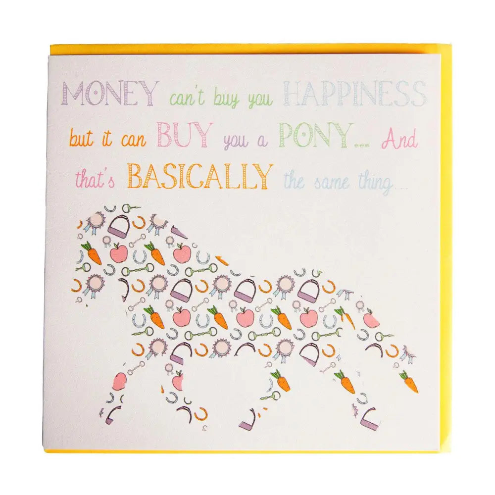 Gubblecote Beautiful Greetings Card Can'T Buy You Happiness Gift Cards Barnstaple Equestrian Supplies