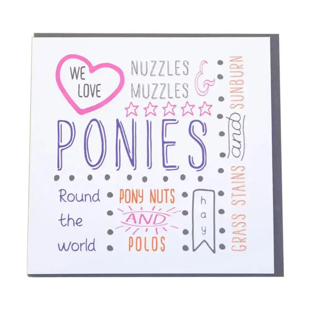 A gubblecote beautiful greeting card with original hand-drawn whimsy designs in pink purple orange and black ink