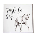 Gubblecote Foiled Greetings Card Just To Say Horsey Greeting Cards