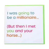Gubblecote Foiled Greetings Card millionaire Horsey Greeting Cards