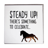 Gubblecote Foiled Greetings Card Steady Up Horsey Greeting Cards