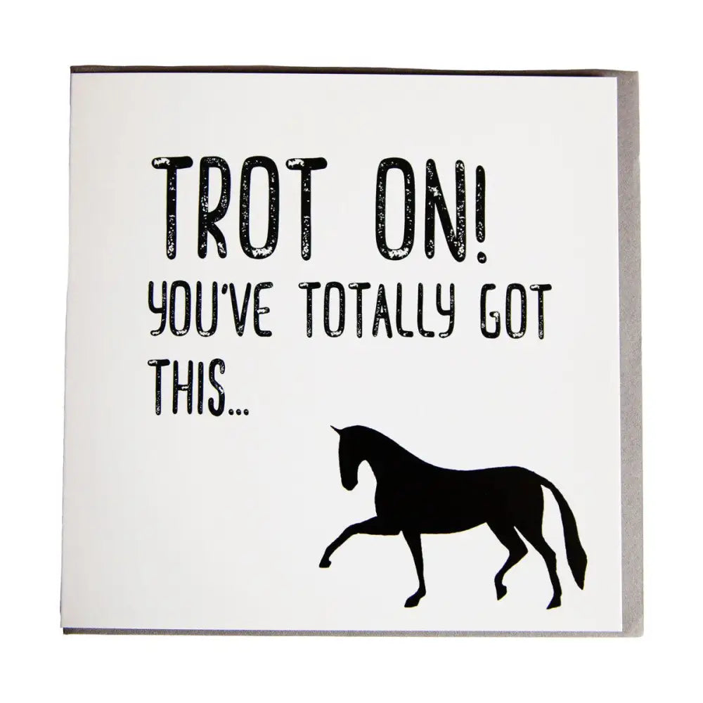 Gubblecote Foiled Greetings Card Trot On Horsey Greeting Cards