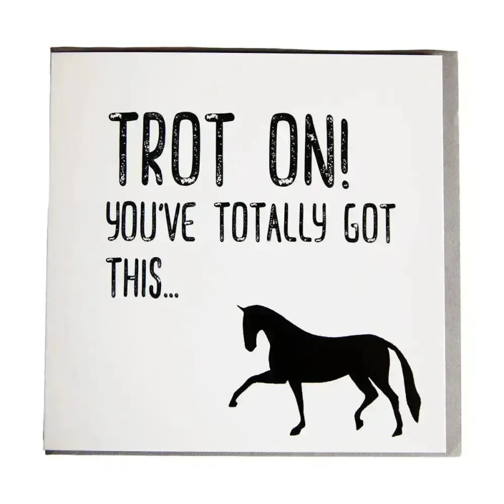 Gubblecote Foiled Greetings Card Trot On Horsey Greeting Cards