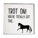 Gubblecote Foiled Greetings Card Trot On Horsey Greeting Cards