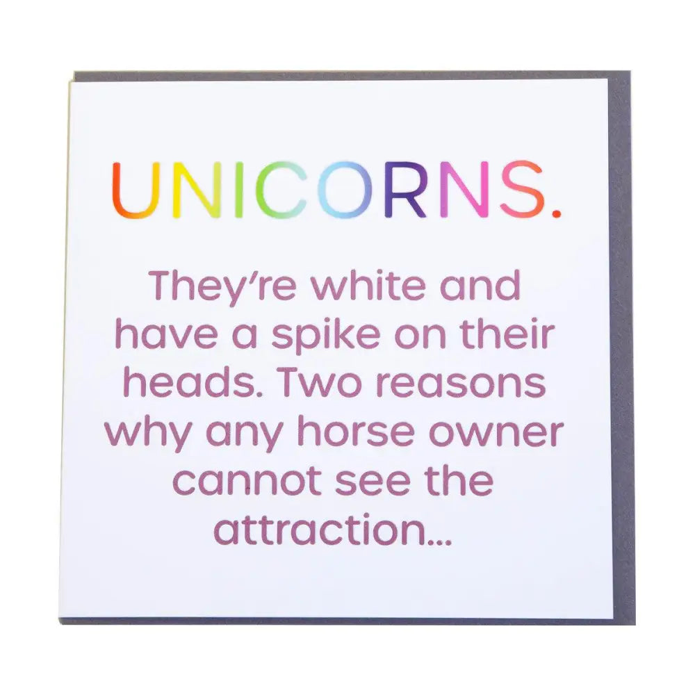 Gubblecote Foiled Greetings Card Unicorns Horsey Greeting Cards