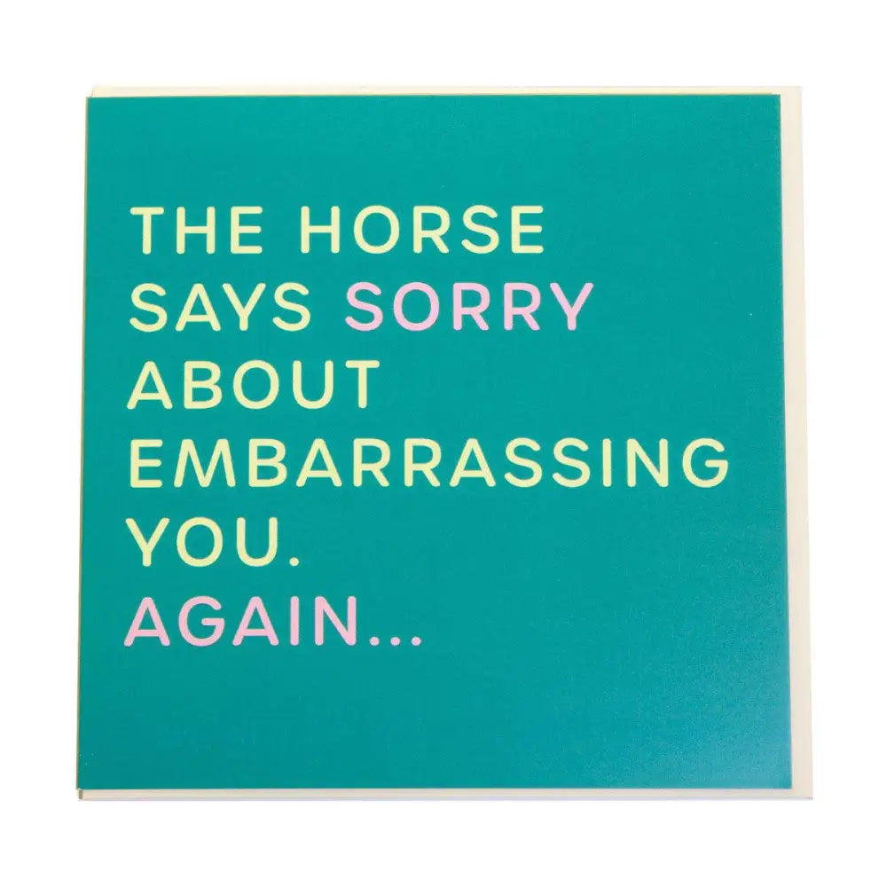 Gubblecote Humourous Greetings Card Embarrasing You Gift Cards Barnstaple Equestrian Supplies