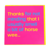 Gubblecote Humourous Greetings Card Horse Wee Gift Cards Barnstaple Equestrian Supplies