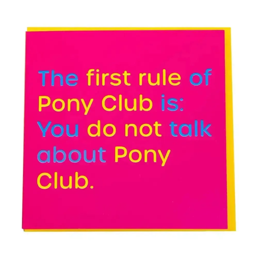 Gubblecote Humourous Greetings Card Pony Club Horsey Greeting Cards