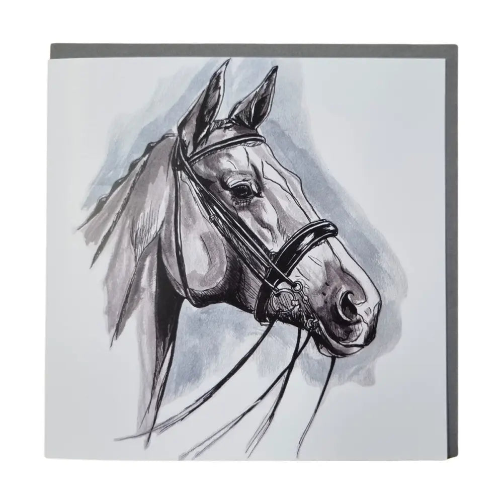 Gubblecote Watercolour Greetings Card Horse'S Head Gift Cards