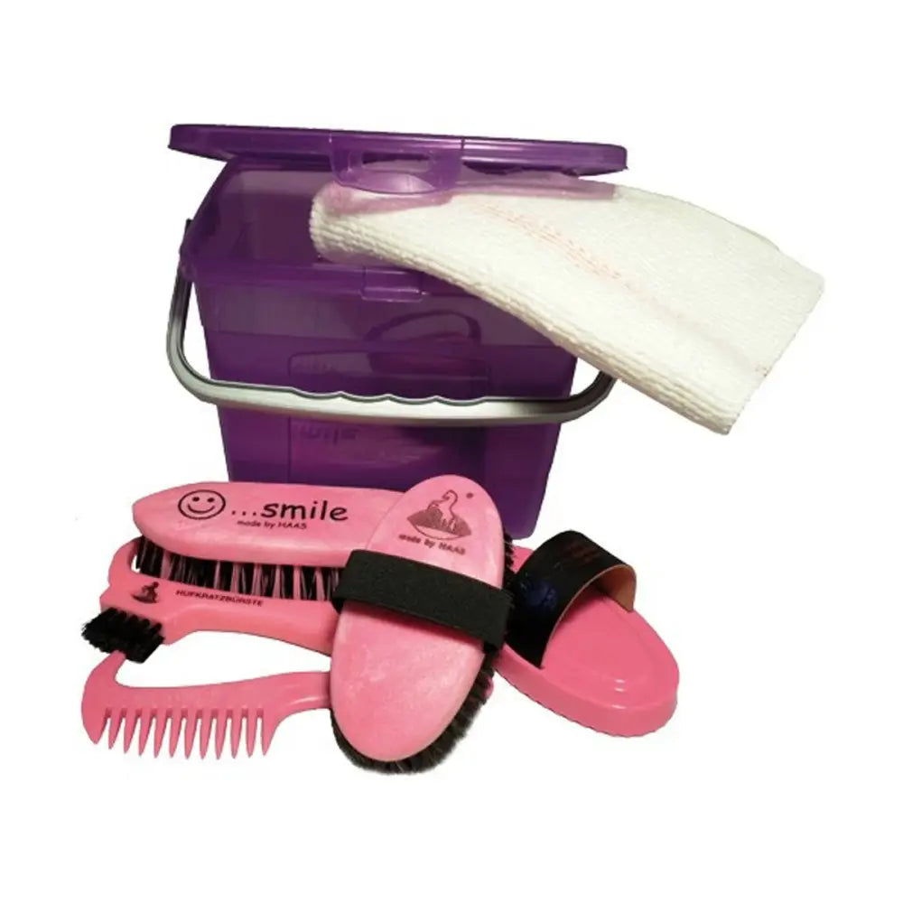 HAAS Childrens Grooming Box Lilac/Pink Grooming Kits Barnstaple Equestrian Supplies