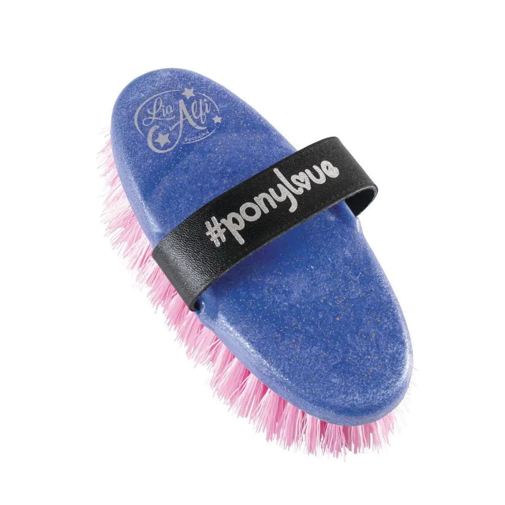 Haas Ponylove Glitter Brush Pink/White Body Brushes Barnstaple Equestrian Supplies