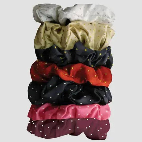 Hair Scrunchies Polka Dot Navy / Red Equetech Competition Accessories Barnstaple Equestrian Supplies