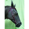 Half Bridle - Standard Bridle, No Noseband Navy/Red Mini 
