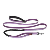 Purple woven halti active lead with black elastic sections and handle perfect as an active lead purple tie-out tether