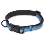 Halti comfort collar blue with light blue reflective fabric black padded interior and practical button release clasp