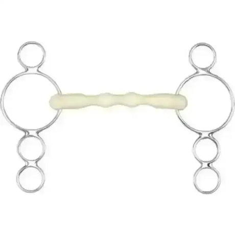 Happy Mouth 3 Ring Dutch Gag Shaped Straight Bar Mullen Mouth Bit 127 mm (5") Horse Bits