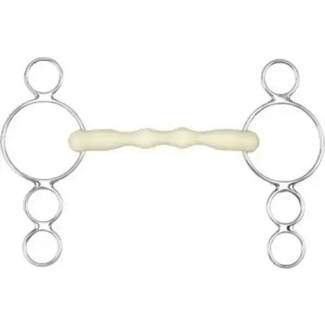 Happy Mouth 3 Ring Dutch Gag Shaped Straight Bar Mullen Mouth Bit 127 mm (5&quot;) Happy Mouth Bits Horse Bits Barnstaple Equestrian Supplies