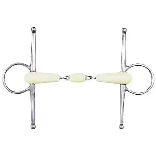 Happy Mouth Bits Full Cheek Double Jointed Roller Horse Bits 114 Mm (4 1/2&Quot;) Horse Bits
