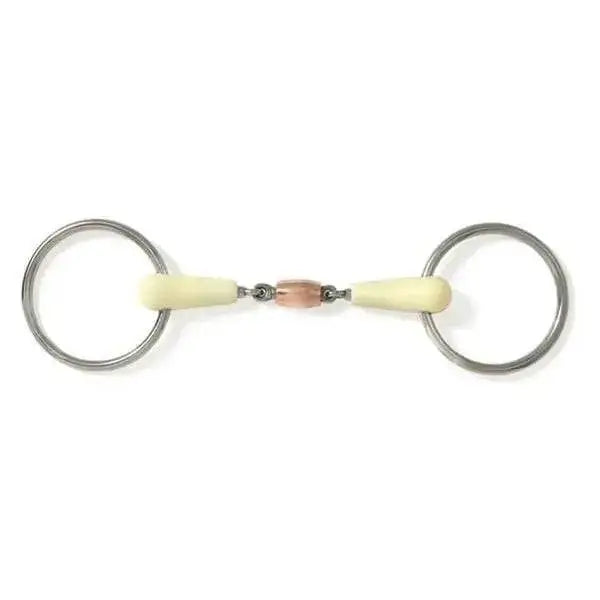 Happy Mouth Bits Loose Ring Copper Roller Horse Bits 11.5 cm (5 1/2 Inch) Horse Bits Barnstaple Equestrian Supplies