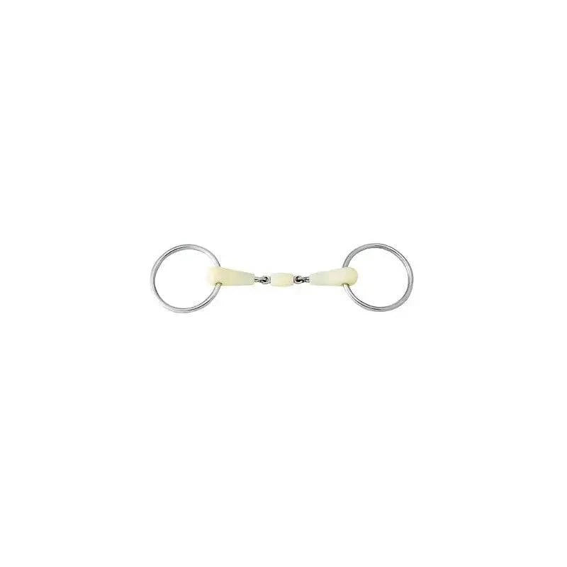 Happy Mouth Bits Loose Ring Plastic Roller Horse Bits  - Barnstaple Equestrian Supplies