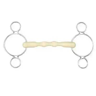 Happy Mouth Dutch Gag 2 Ring Shaped Straight Bar Mullen Mouth Bits 114 mm (4 1/2&quot;) Happy Mouth Bits Horse Bits Barnstaple Equestrian Supplies
