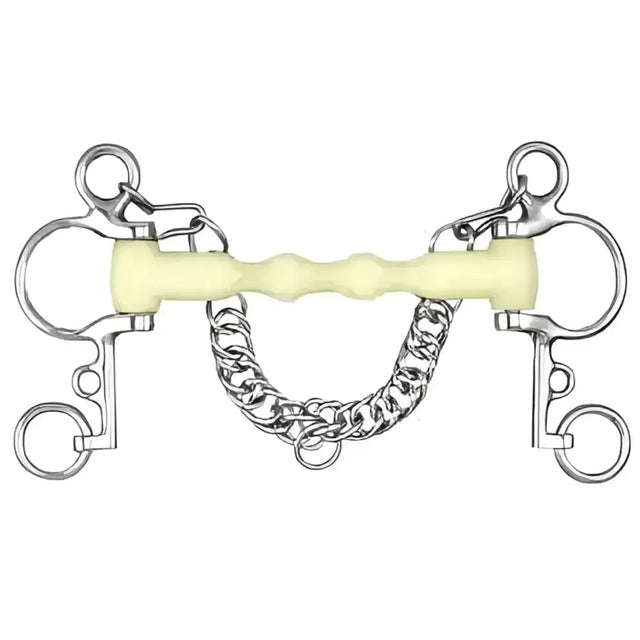 Happy Mouth Mullen Mouth Shaped Straight Bar Pelham Short Shank 127 Mm (5&Quot;) Horse Bits