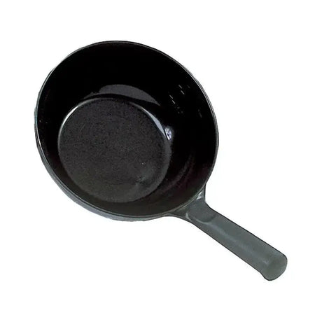 Black cast iron harlequin feed scoops with matte finish and sturdy curved handle for scoops and stirrers use