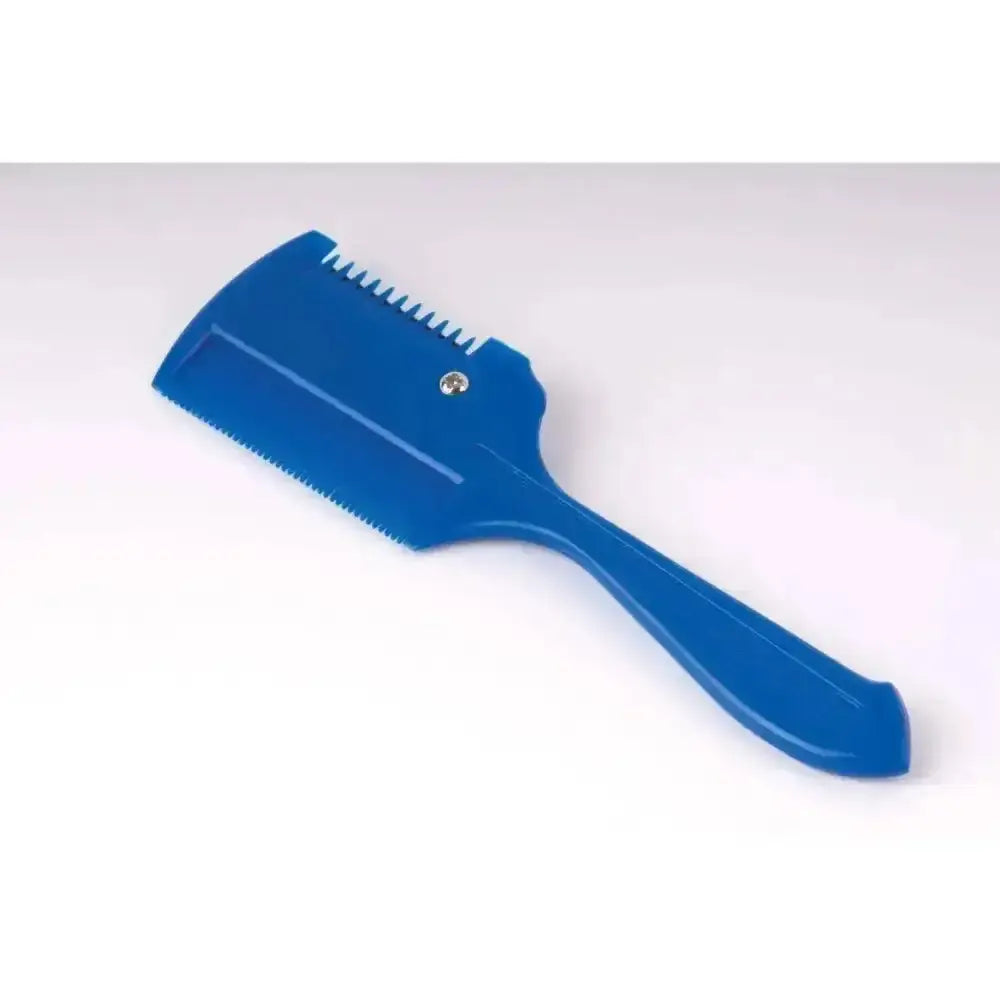 Blue plastic harlequin thinning combs with serrated teeth and handle perfect for thinning combs bulk buys