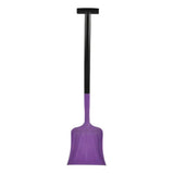 Purple plastic harold moore junior shovel with black t-shaped handle perfect for snow removal