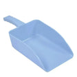 Light blue plastic dustpan with molded handle from harold moore large horse feed scoops for easy scooping