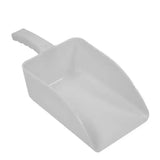 White plastic dustpan with molded handle from harold moore large horse feed scoops for large horse feed use