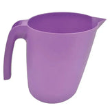 Purple plastic harold moore pouring jug with spout handle and centrally positioned increment for easy measuring