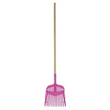 Pink harold moore shavings fork large fork provide with wooden handle for easy garden use