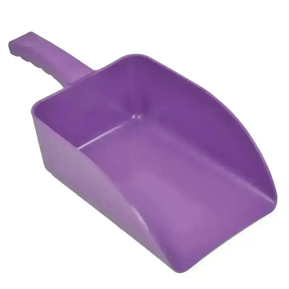 Purple plastic dustpan with molded handle from harold moore small horse feed scoops designed for horse feed scoops use