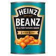 Heinz beanz in rich tomato sauce served in a teal metal can with gold and black branding perfect for equestrian meals