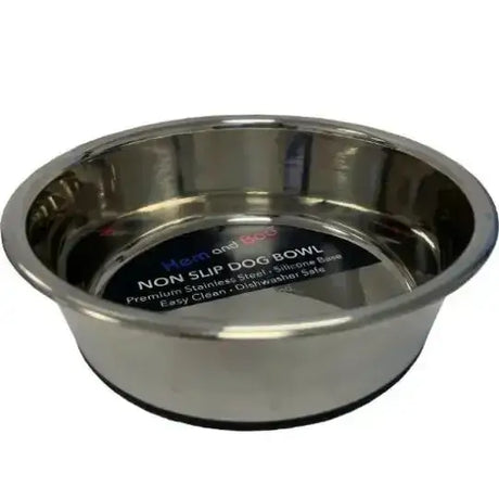 Hem & Boo Silicon Base Stainless Steel Medium Bowl 17.5cm Dog Bowl