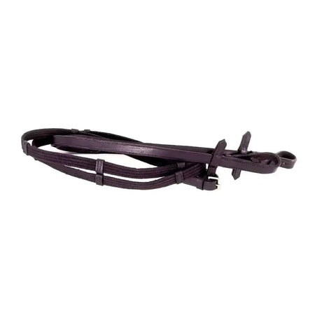 Heritage English Leather Continental Reins Black One Size Reins Barnstaple Equestrian Supplies